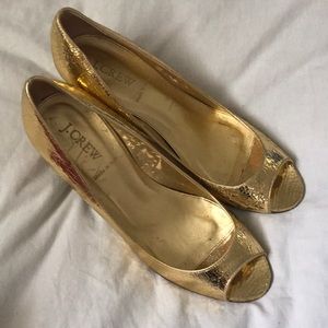 J Crew Joley Crackle Metallic Peep